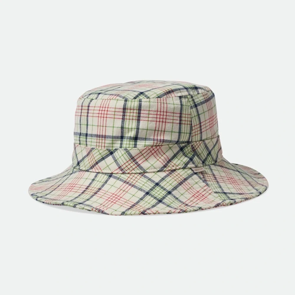 PETRA PACKABLE BUCKET HAT-Dove Plaid